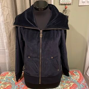 Navy Blue Michael Kors Velour Jacket